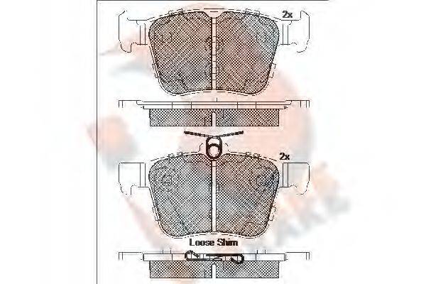 R BRAKE RB2098 Комплект гальмівних колодок, дискове гальмо