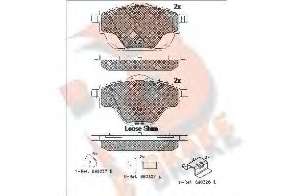 R BRAKE RB2161 Комплект гальмівних колодок, дискове гальмо