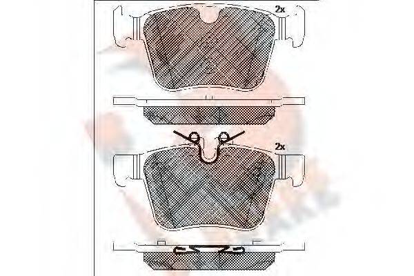 R BRAKE RB2232 Комплект гальмівних колодок, дискове гальмо