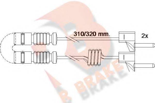 R BRAKE 610221RB Сигналізатор, знос гальмівних колодок