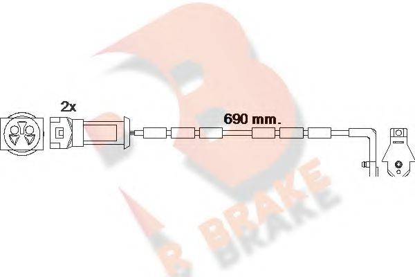 R BRAKE 610445RB Сигналізатор, знос гальмівних колодок