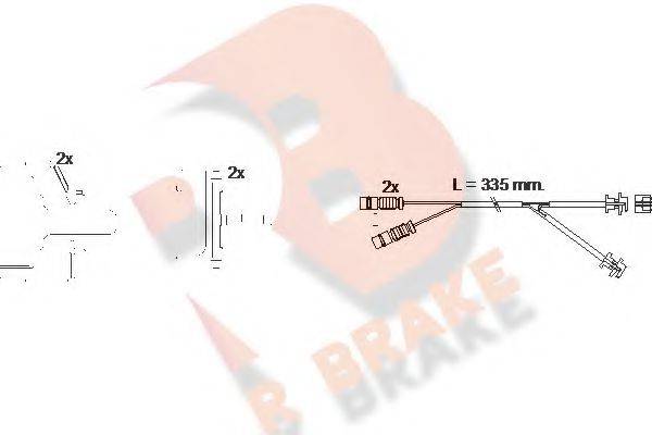 R BRAKE 610528RB Сигналізатор, знос гальмівних колодок