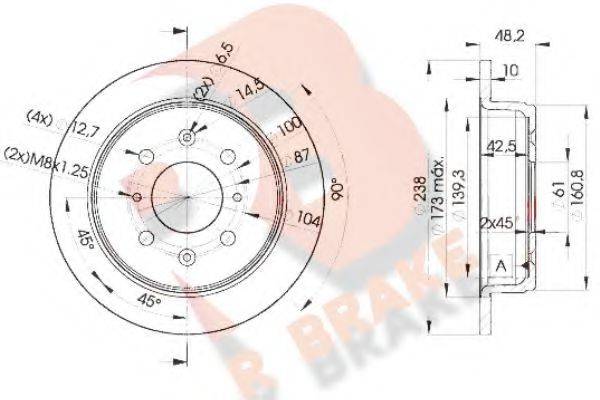 R BRAKE 78RBD20817 гальмівний диск