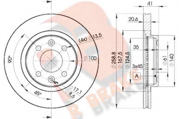 R BRAKE 78RBD23550 гальмівний диск