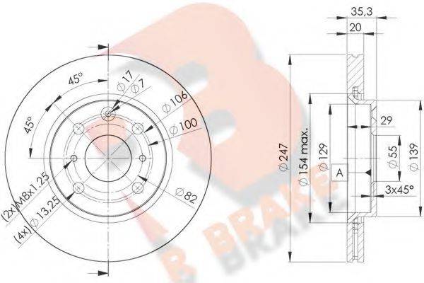 R BRAKE 78RBD24700 гальмівний диск