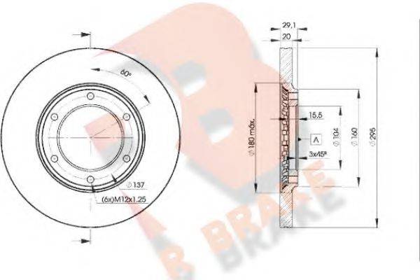 R BRAKE 78RBD27000 гальмівний диск