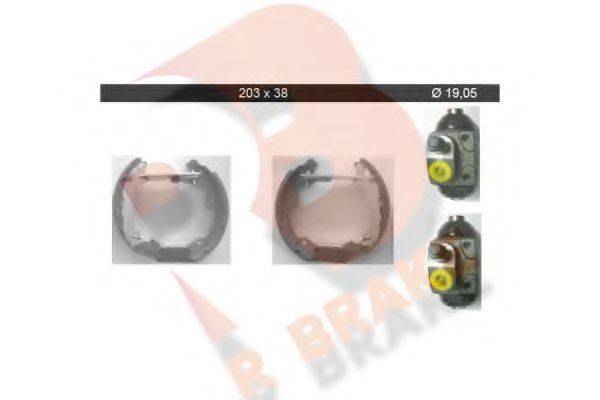 R BRAKE 79RBKT0033 Комплект гальмівних колодок