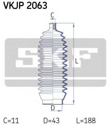 SKF VKJP2063 Комплект пильника, рульове керування