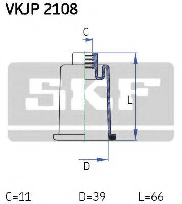 SKF VKJP2108 Комплект пильника, рульове керування