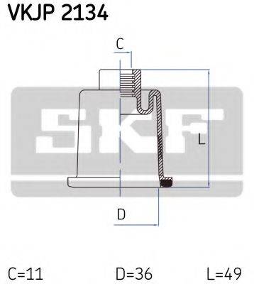 SKF VKJP2134 Комплект пильника, рульове керування