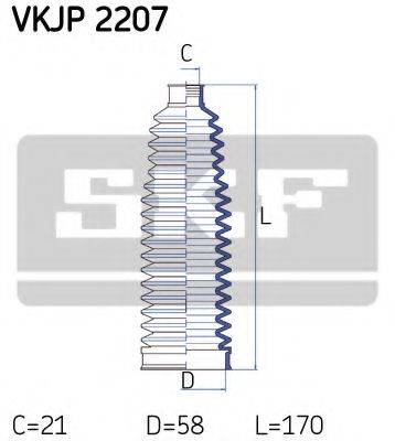 SKF VKJP2207 Комплект пильника, рульове керування