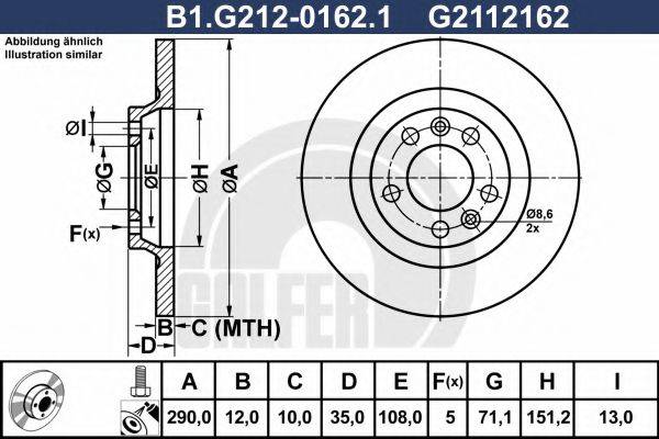 GALFER B1G21201621 гальмівний диск