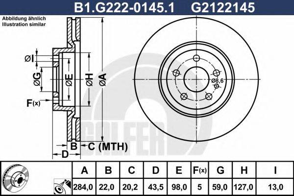 GALFER B1G22201451 гальмівний диск