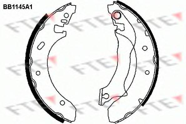 FTE BB1145A1 Комплект гальмівних колодок