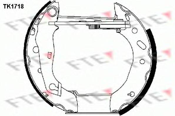 FTE TK1718 Комплект гальмівних колодок