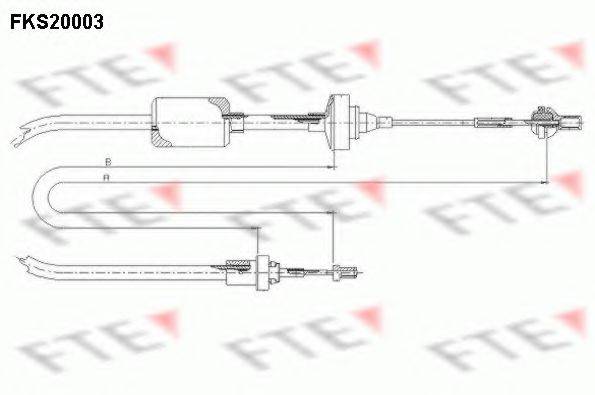 FTE FKS20003 Трос, управління зчепленням