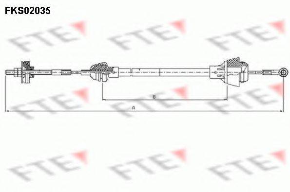 FTE FKS02035 Трос, управління зчепленням