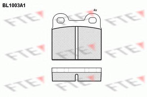 FTE BL1003A1 Комплект гальмівних колодок, дискове гальмо