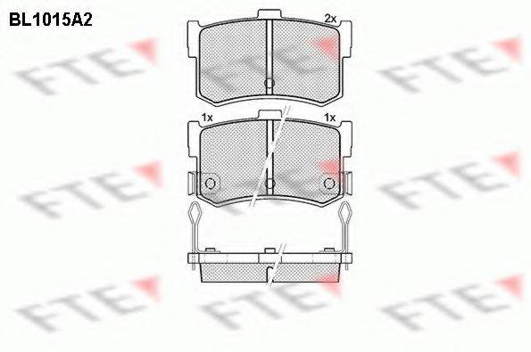 FTE BL1015A2 Комплект гальмівних колодок, дискове гальмо