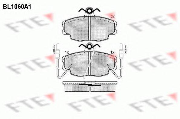 FTE BL1060A1 Комплект гальмівних колодок, дискове гальмо