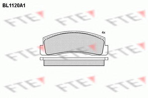 FTE BL1120A1 Комплект гальмівних колодок, дискове гальмо