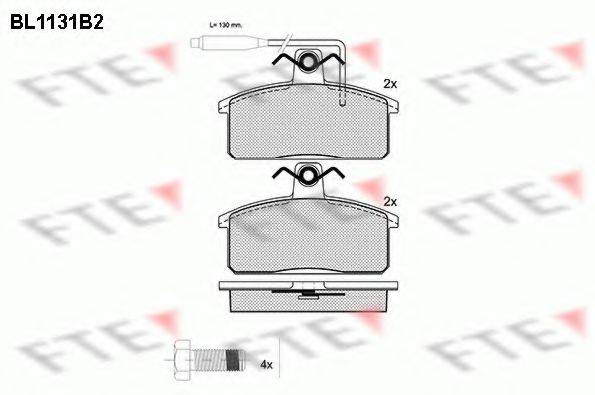 FTE BL1131B2 Комплект гальмівних колодок, дискове гальмо