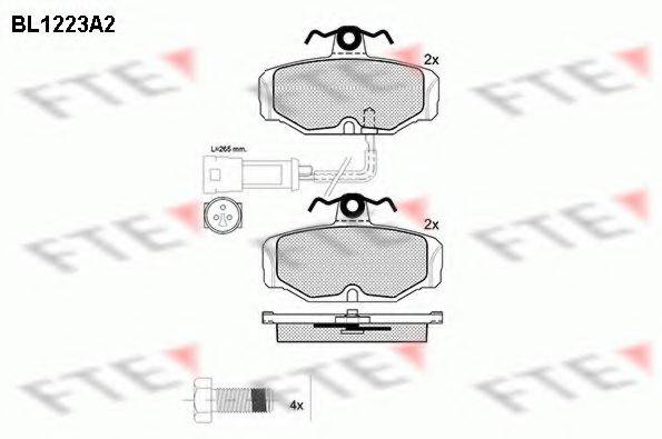 FTE BL1223A2 Комплект гальмівних колодок, дискове гальмо