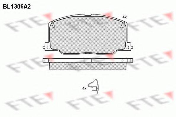 FTE BL1306A2 Комплект гальмівних колодок, дискове гальмо