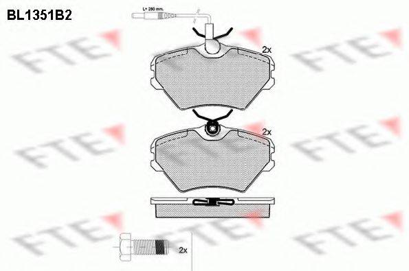 FTE BL1351B2 Комплект гальмівних колодок, дискове гальмо