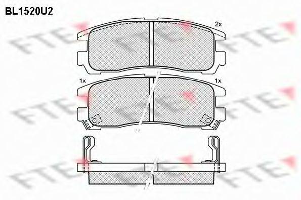 FTE BL1520U2 Комплект гальмівних колодок, дискове гальмо