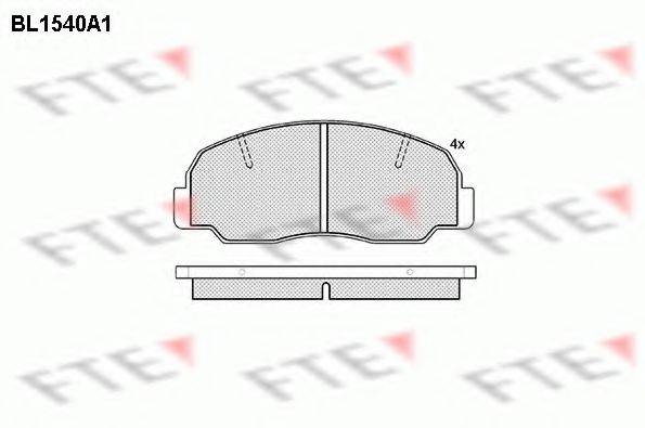 FTE BL1540A1 Комплект гальмівних колодок, дискове гальмо