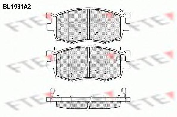 FTE BL1981A2 Комплект гальмівних колодок, дискове гальмо