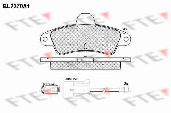 FTE BL2370A1 Комплект гальмівних колодок, дискове гальмо