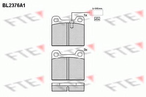 FTE BL2376A1 Комплект гальмівних колодок, дискове гальмо
