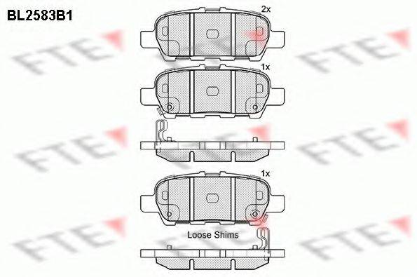 FTE BL2583B1 Комплект гальмівних колодок, дискове гальмо