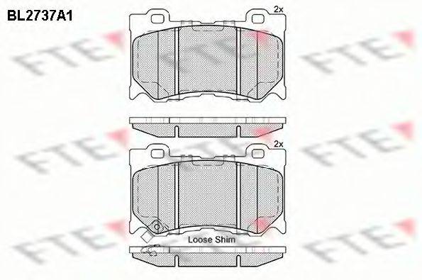FTE BL2737A1 Комплект гальмівних колодок, дискове гальмо