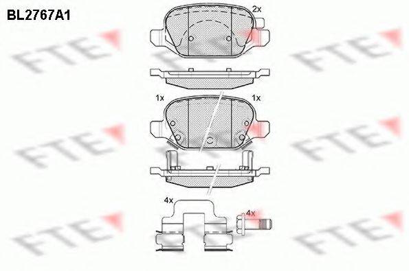 FTE BL2767A1 Комплект гальмівних колодок, дискове гальмо