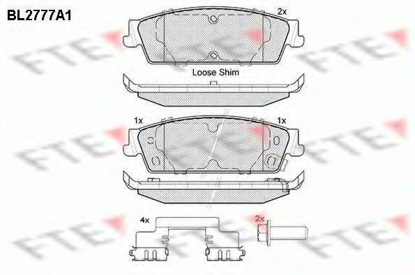 FTE BL2777A1 Комплект гальмівних колодок, дискове гальмо