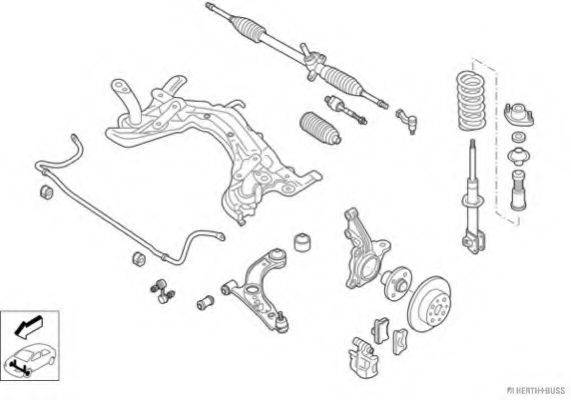 HERTH+BUSS JAKOPARTS N02860VA Рульове управління; Підвіска колеса