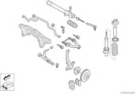 HERTH+BUSS JAKOPARTS N00831VA Рульове управління; Підвіска колеса