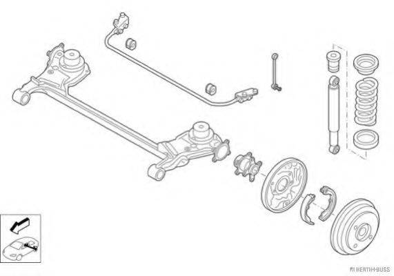 HERTH+BUSS JAKOPARTS N02860HA Рульове управління; Підвіска колеса