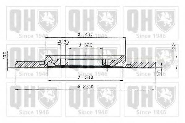 QUINTON HAZELL BDC3210 гальмівний диск