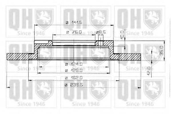 QUINTON HAZELL BDC3462 гальмівний диск