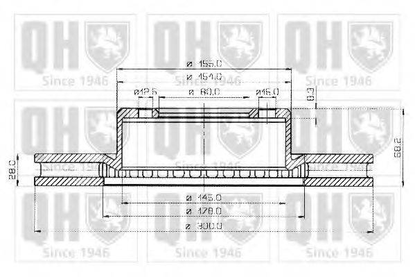 QUINTON HAZELL BDC3507 гальмівний диск