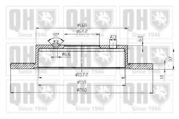 QUINTON HAZELL BDC3574 гальмівний диск