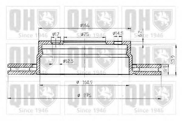 QUINTON HAZELL BDC4536 гальмівний диск