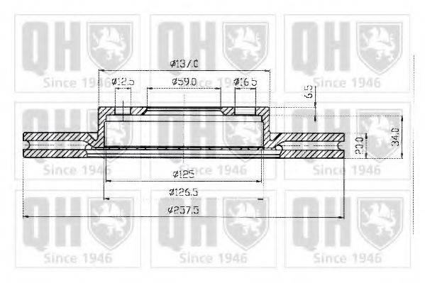 QUINTON HAZELL BDC4620 гальмівний диск