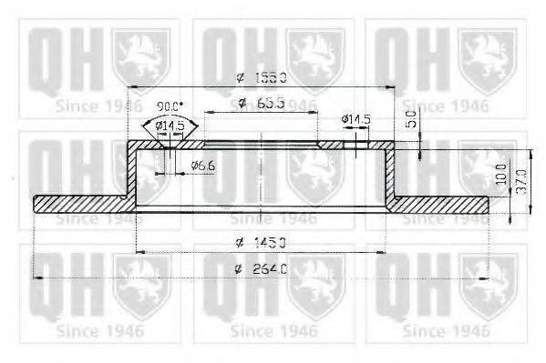 QUINTON HAZELL BDC4816 гальмівний диск