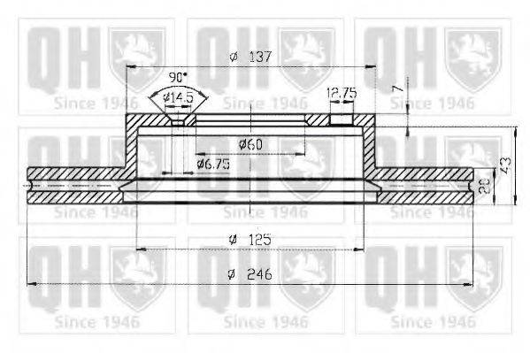 QUINTON HAZELL BDC4954 гальмівний диск