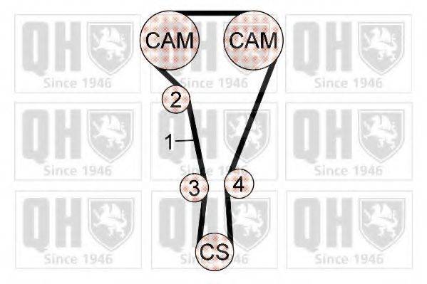 QUINTON HAZELL QBK743 Комплект ременя ГРМ